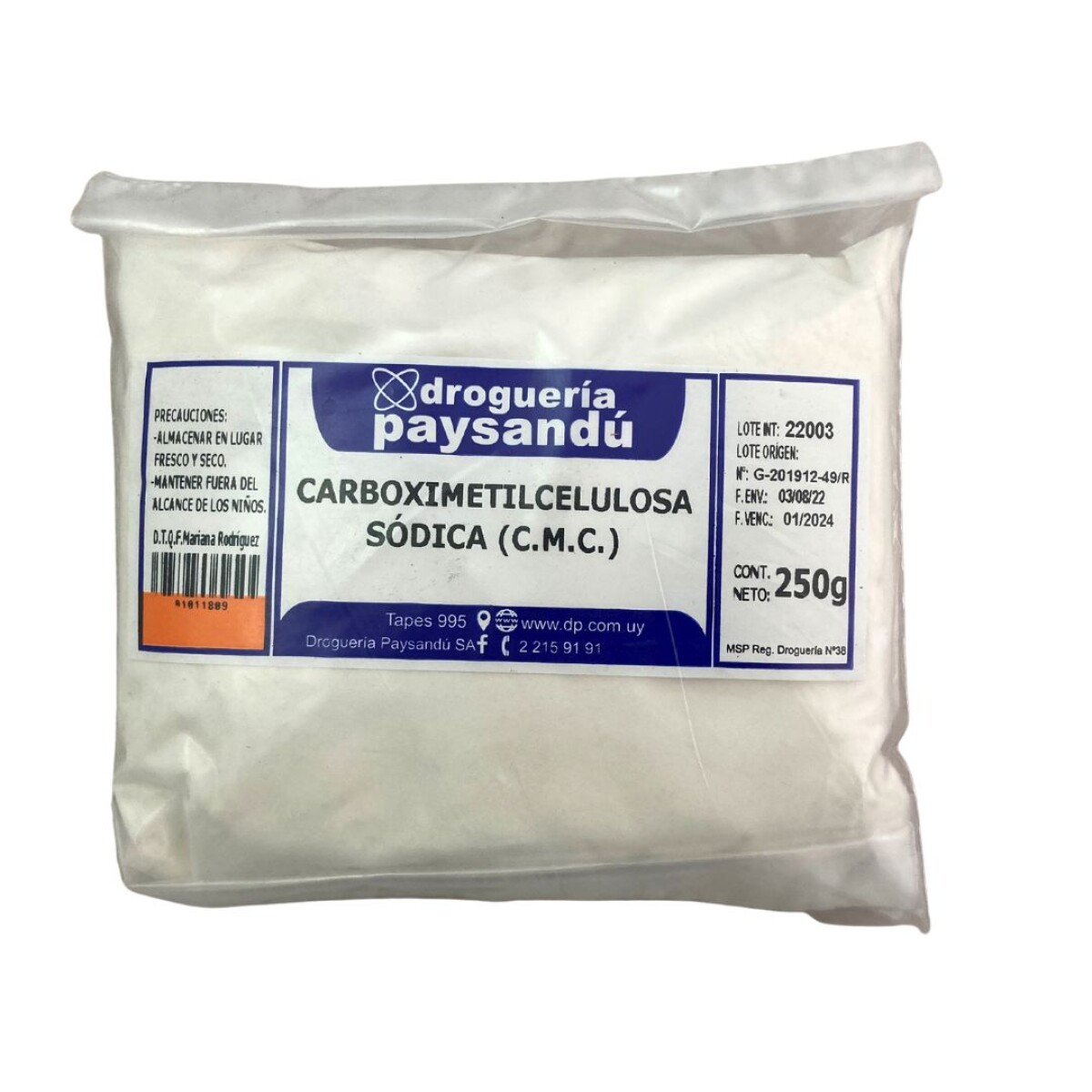Carboximeticelulosa sódica - 250 g 