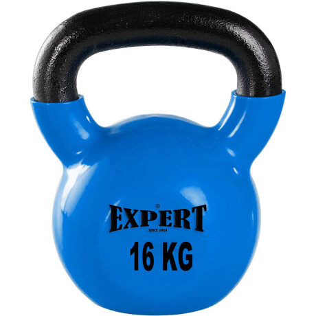 Pesa Rusa Expert Hierro Macizo Kettlebell Mancuerna Recubierta Azul