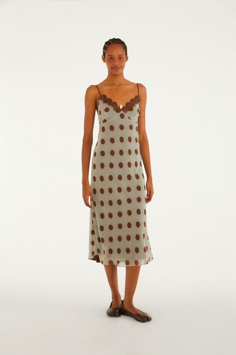 VESTIDO LENCERO Celeste