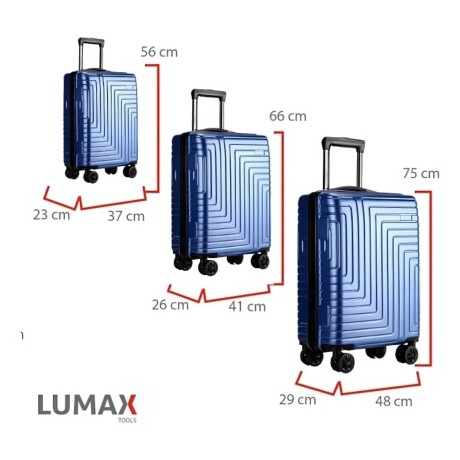 Set de 3 Valijas de Mano Rígidas Azul