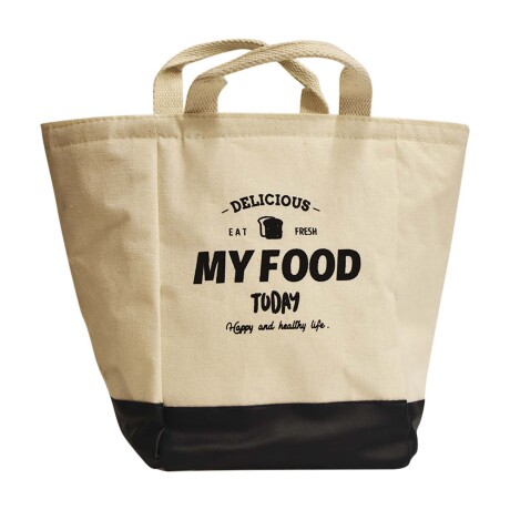 Lunchera Bolso Térmico Conservador Comidas Bebidas con Asas Natural