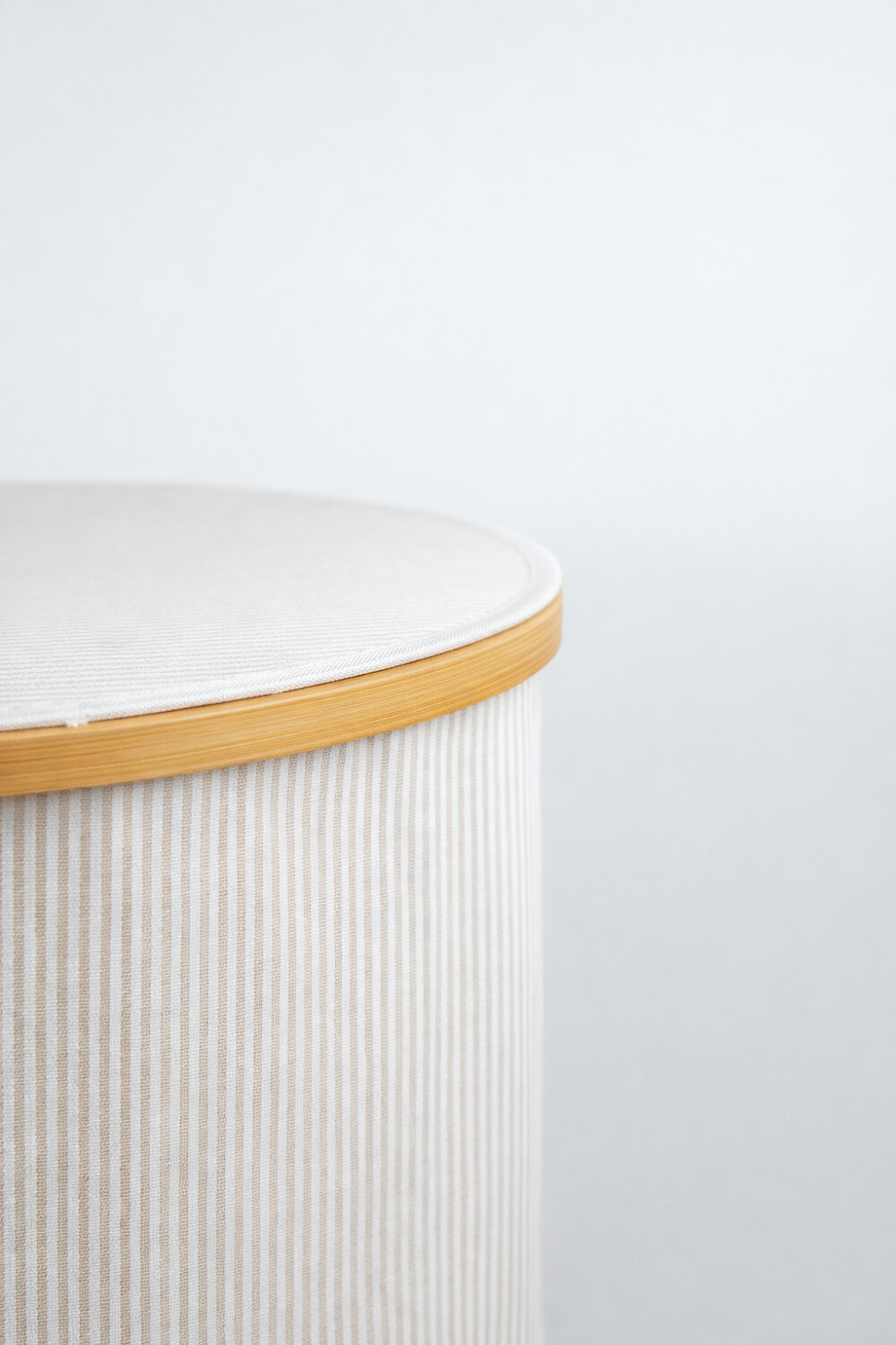 Cesto Aurien A Rayas C/tapa Estampado 1