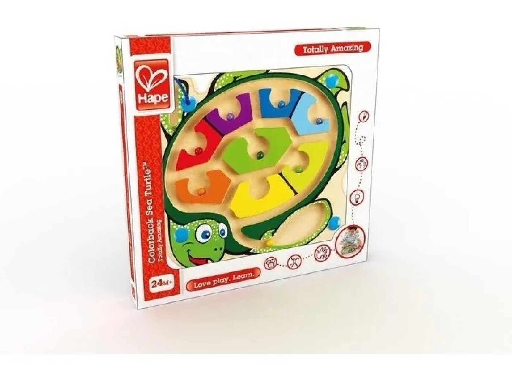 Juguete Hape - Colorback Sea Turtle - Madera -laberinto 