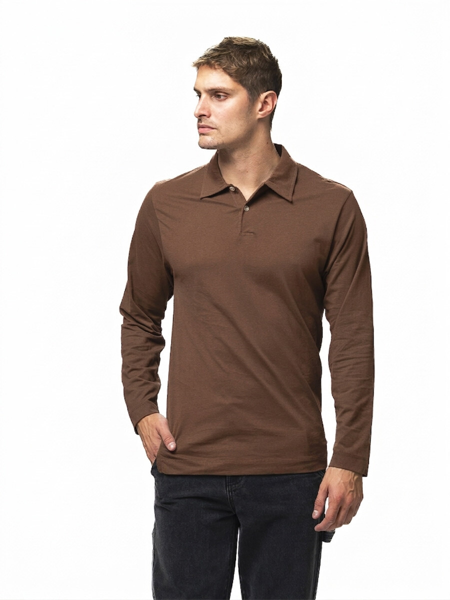Remera Manga Larga Polo Bruselas - Tostado 