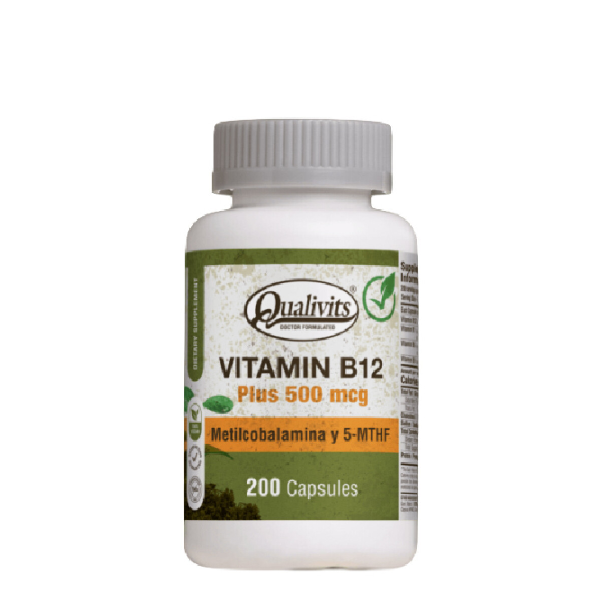 Vitamin B12 Plus 500mcg 200caps Qualivits 