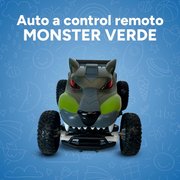Auto A Control Remoto Recargable Monster Todo Terrreno Atrix Color Verde
