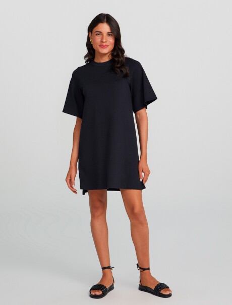 VESTIDO BÁSICO OVERSIZED NEGRO