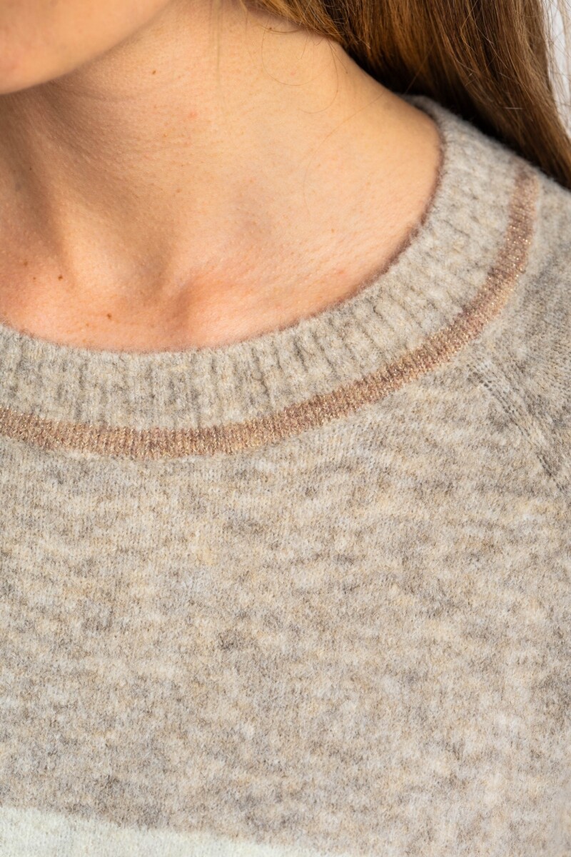 Sweater Rayado Visón