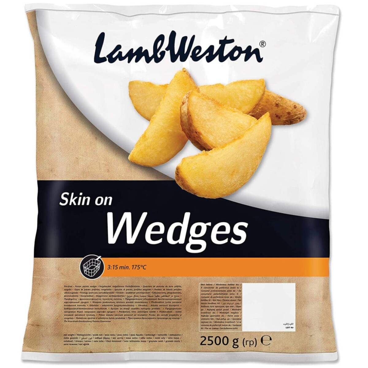 PAPAS RUSTICAS 2,5KG LAMB WESTON (WEDGES) 