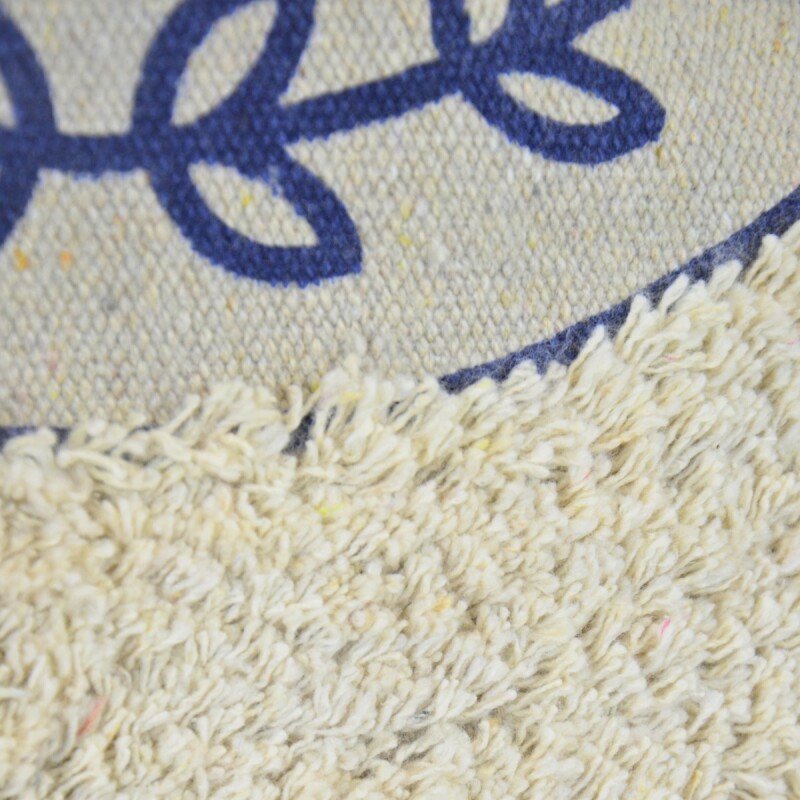 Alfombra 40x60cm AZUL Y NATURAL