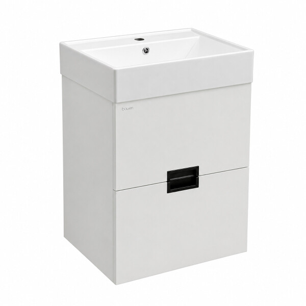 MUEBLE DE BAÑO 2 CAJONES VANITY BLANCO CON BACHA BLANCA Mueble De Baño 2 Cajones Vanity Blanco Con Bacha Blanca