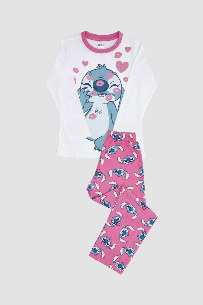 Pijama infantil stitch Rosado