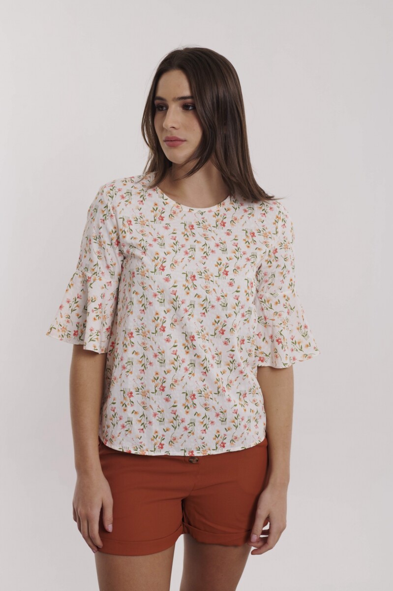 BLUSA LARISA - ESTAMPADO FLORES ROSA 