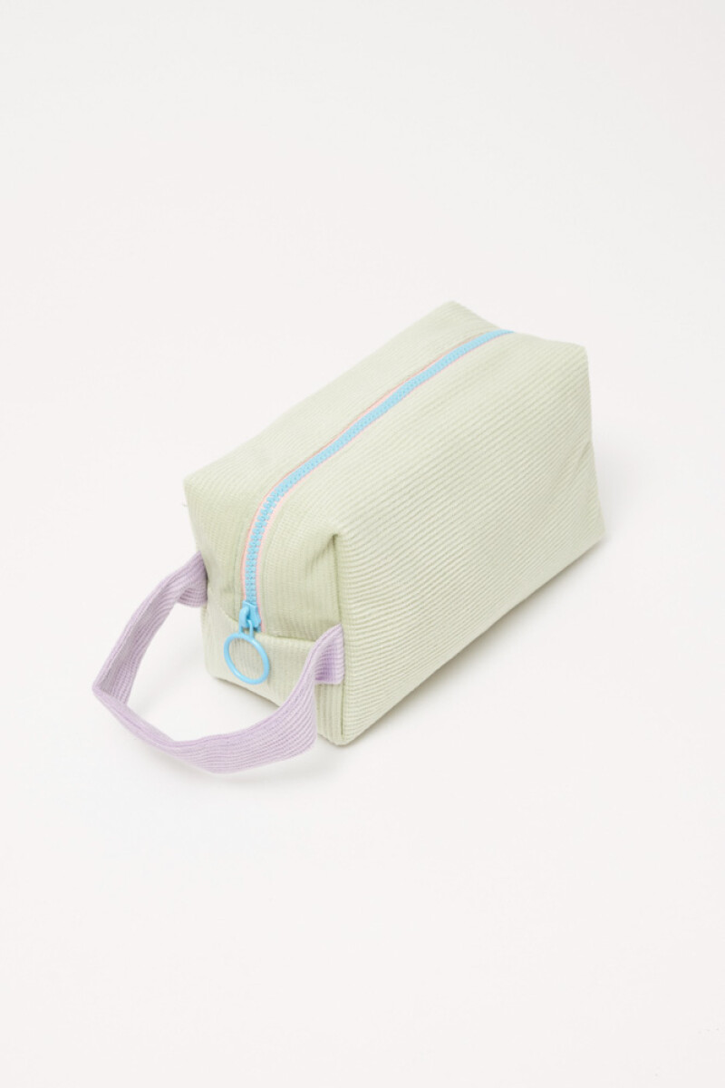Cartuchera de pana Verde
