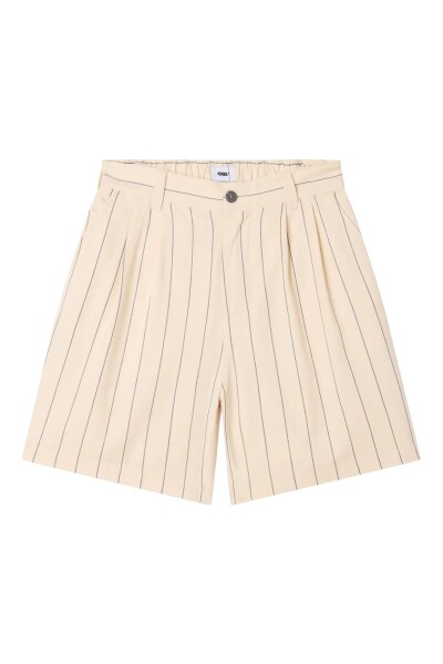 FOSTER STRIPE PLEATED SHORT Beige