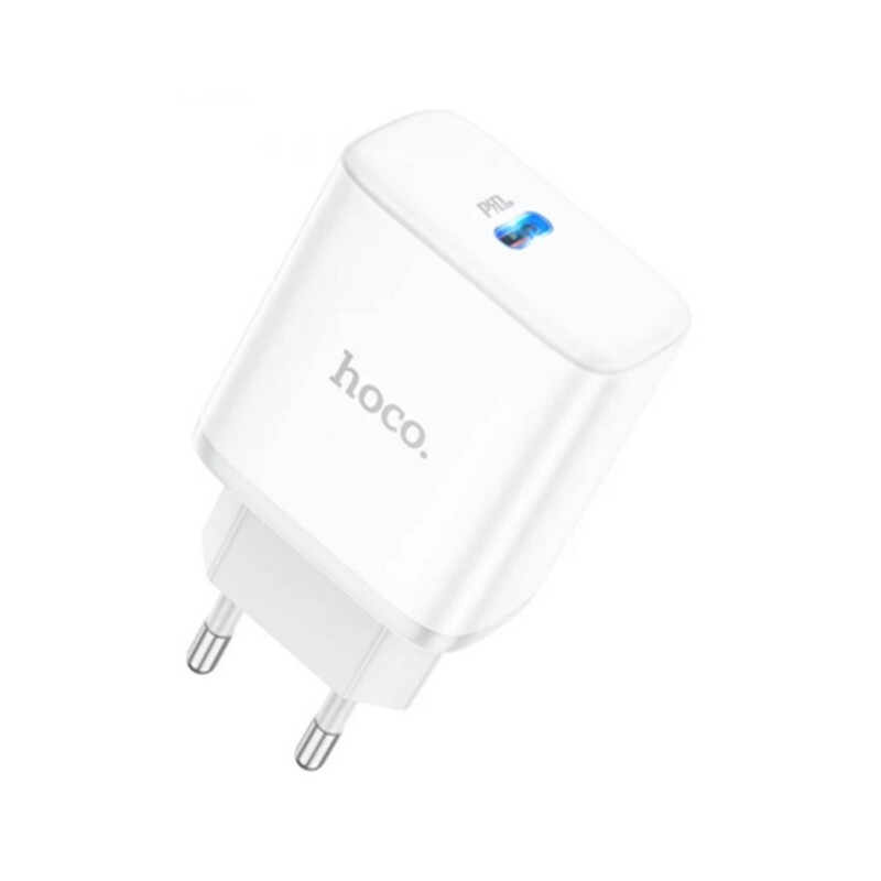 Cargador de Pared HOCO C104A USB-C 3.0 20W Blanco Cargador de Pared HOCO C104A USB-C 3.0 20W Blanco