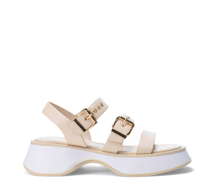 Sandalia BITOLA con hebillas Beige