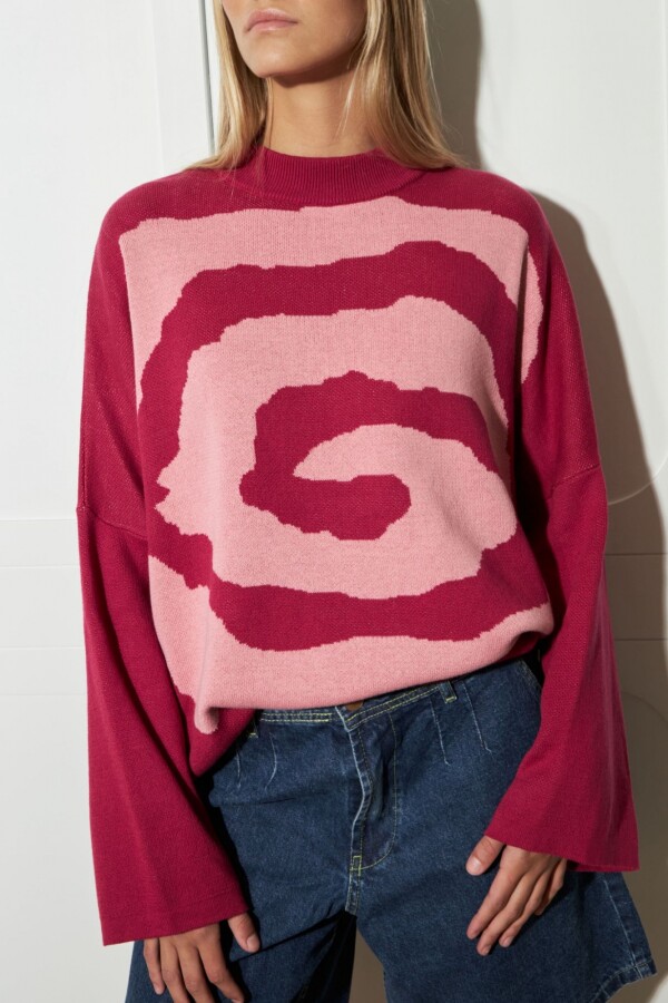 Sweater Espiral Rosa