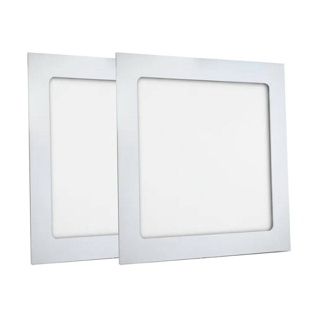 Panel De Techo Pack X2 Plafón Cuadrado Luz Blanca Panel De Techo Pack X2 Plafón Cuadrado Luz Blanca