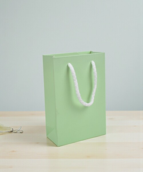 Bolsa cartulina 10x05x15 cm PASTEL AQUA