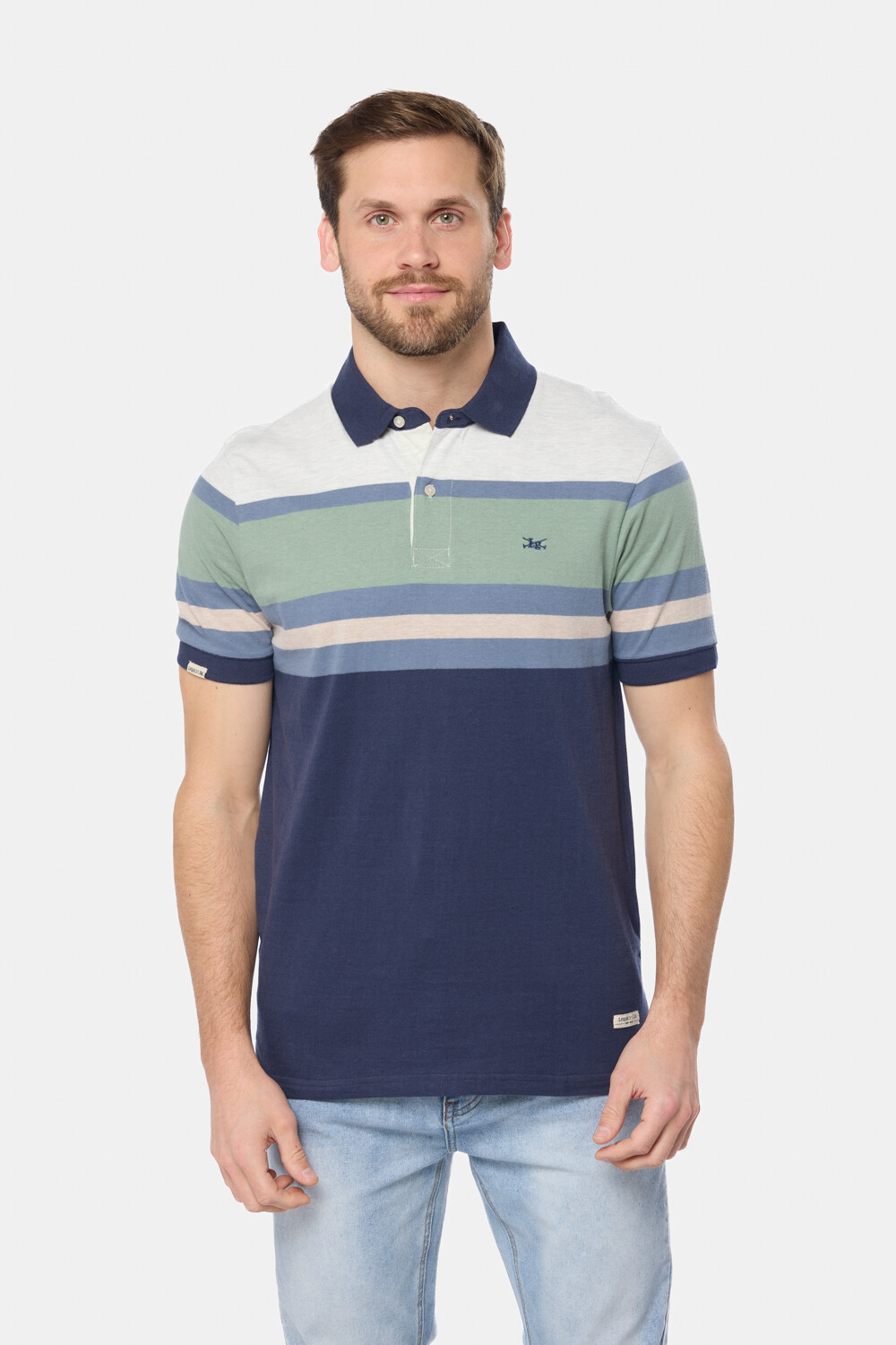 REMERA POLO RAYADA Verde