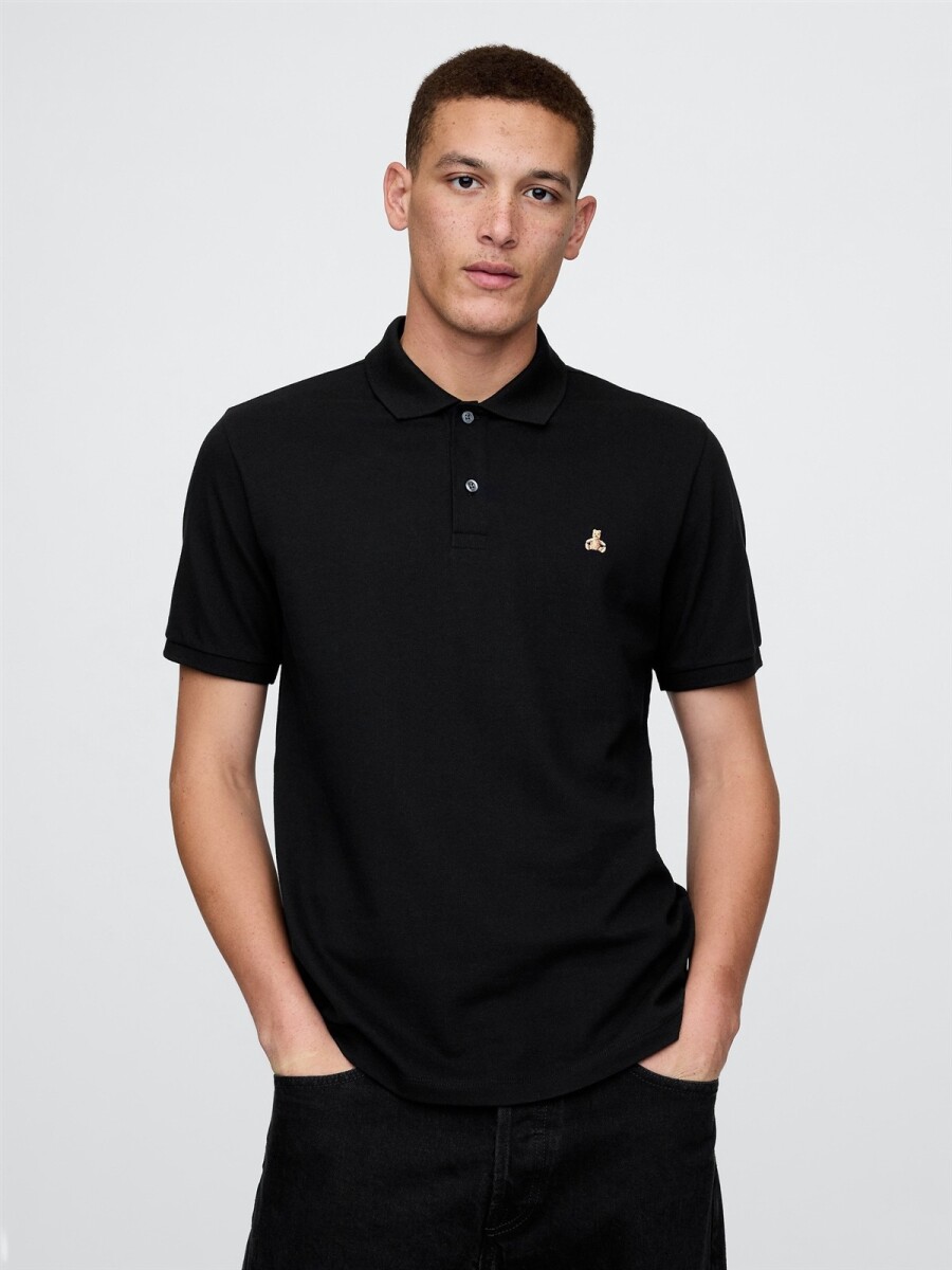 Remera Polo Osito Brannan Hombre - Black 