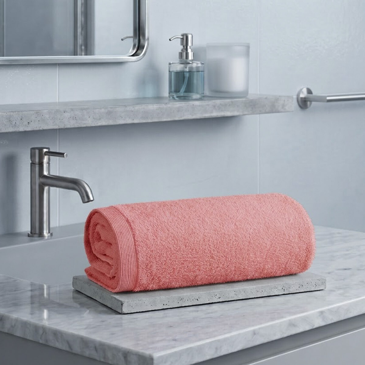 Toalla de Mano Dallas Döhler 50 cm x 70 cm 100% Algodón - CORAL 