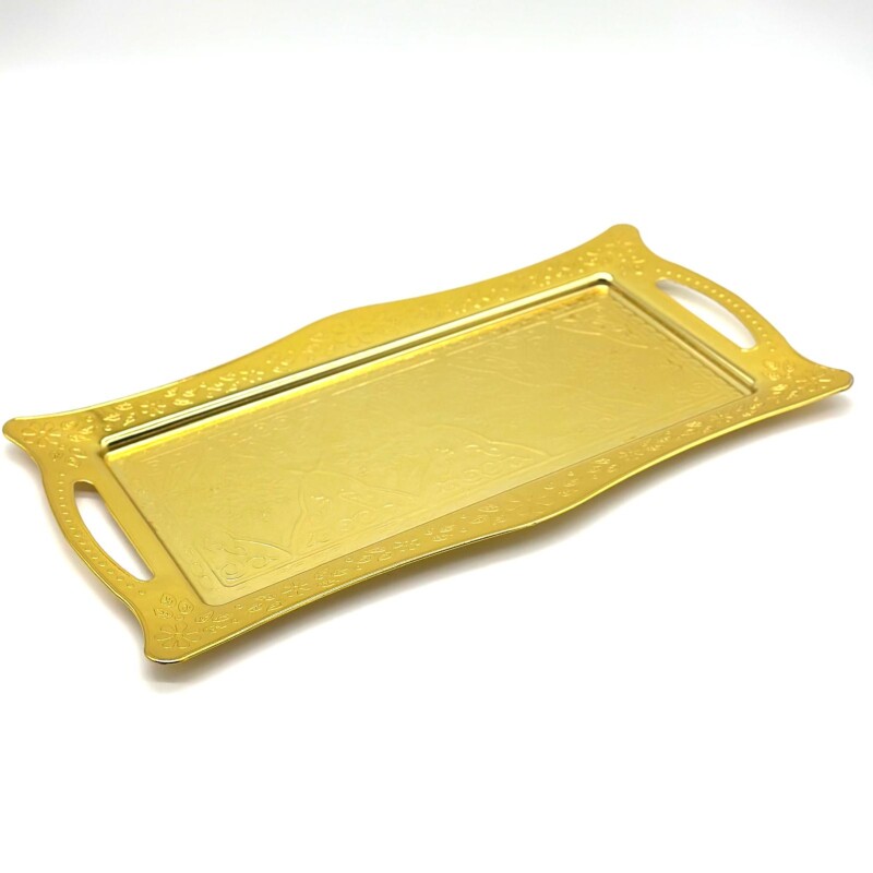 Bandeja rectangular metal T1 Dorada