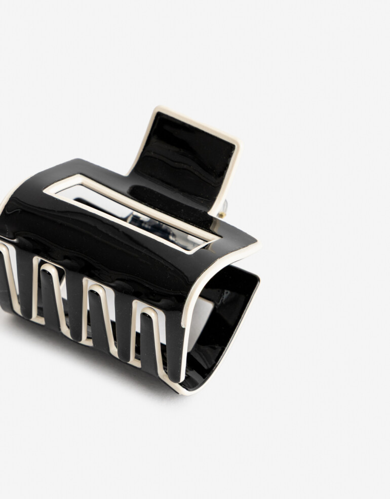 Broche Acrilico Broche Rectangular Bitono. - Combinacion Bicolor