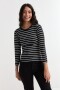 Remera m/l cuello a la base NEGRO Y BLANCO
