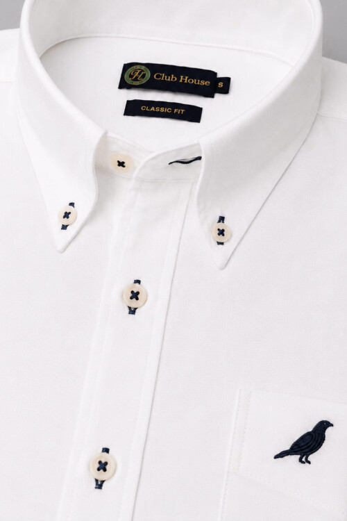 Camisa Cotton Twill Botton Down Off White