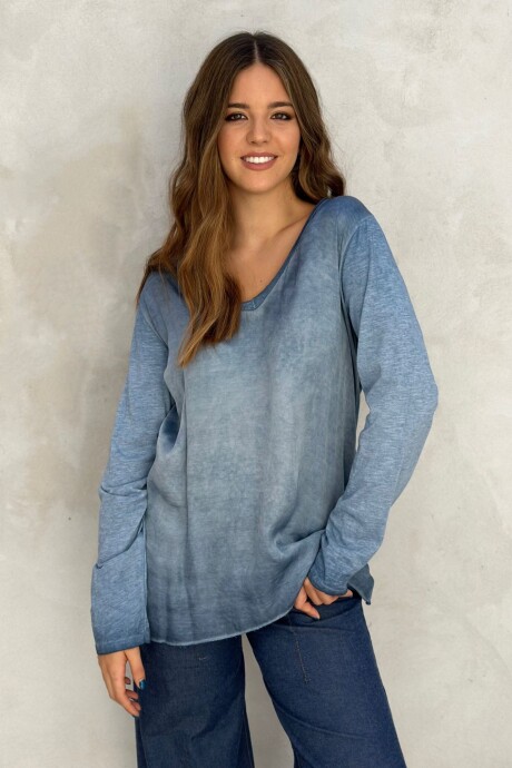 BLUSA FLORA Azul
