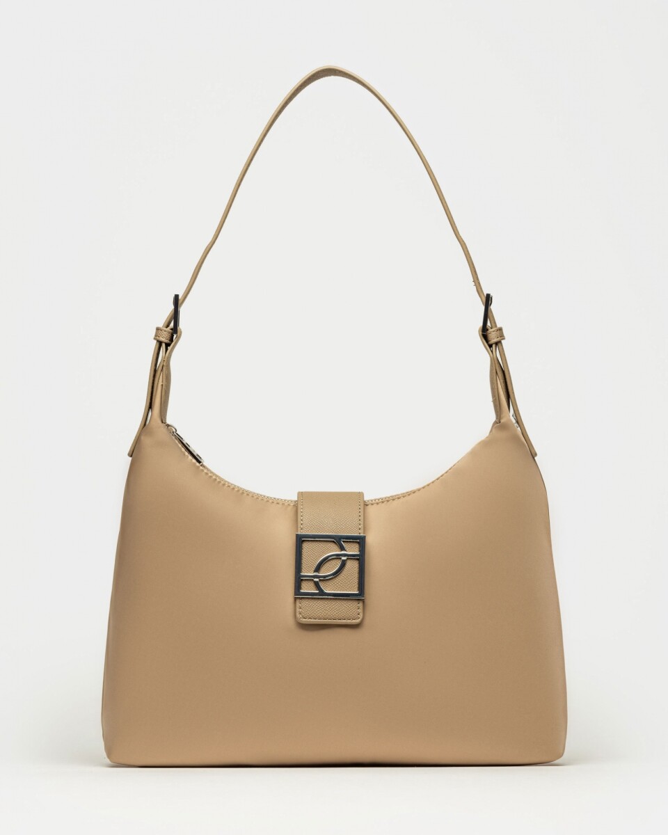 Bolso Signature en nylon - Taupe 