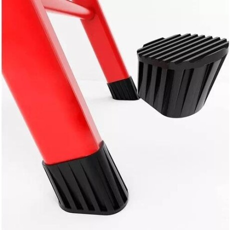 Escalera Tijera 2 Escalones De metal/plastico Base Antideslizante Rojo/Negro