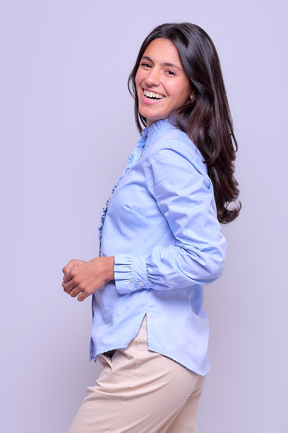 Camisa Clara Celeste