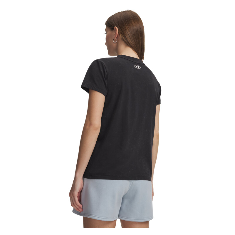 Remera UA Rival Cotton Wash SS Mujer 6013562-001 Negro