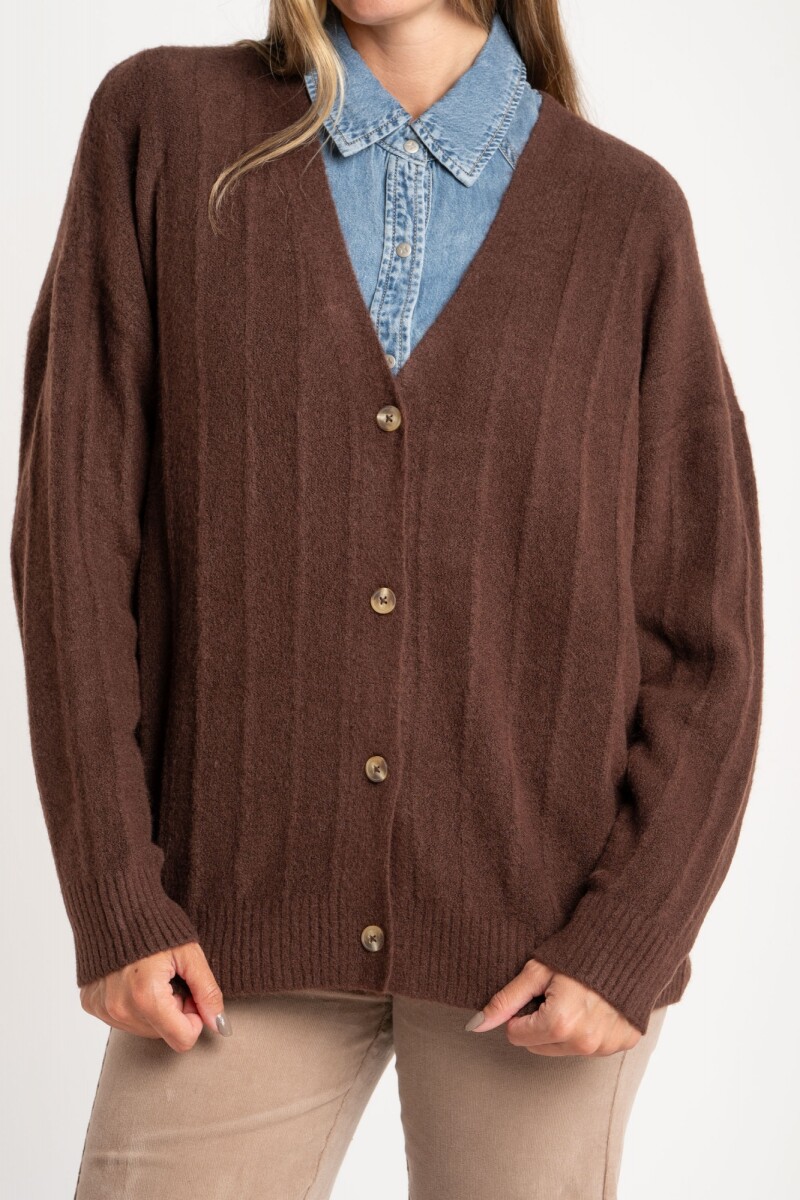 Cardigan Texturado Chocolate