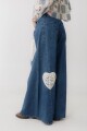 JEAN WIDE XL CROCHET Azul