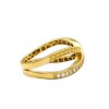 Anillo Cruzado Brillante -Oro bajo-Piedra Zirconia-AN8234 conpiedra