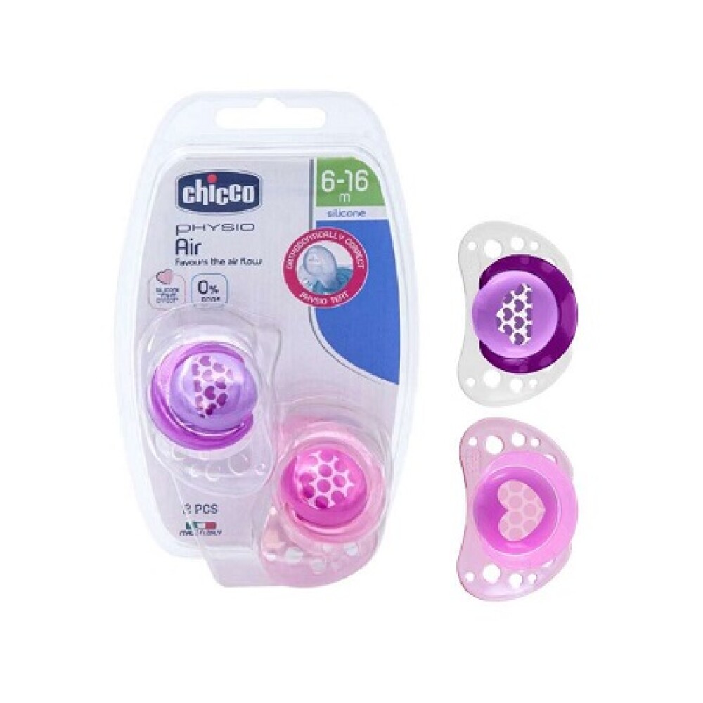 Chupete 6-16M+ Rosado X2 Con Caja CHUPETE PHYSIO AIR SIL. 6-16M+ ROSADO X2 CON CAJA