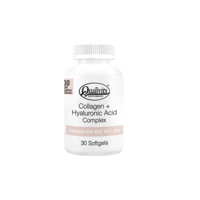 Collagen + Hyaluronic acid 30 softgels Qualivits Collagen+hyalur Acid 30 Softge