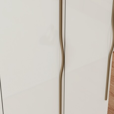 ROPERO PREMIUM 6 PUERTAS 6 CAJONES INTERNOS CON ESPEJO GUARDARROPA CLOSET ARMARIO OFF WHITE