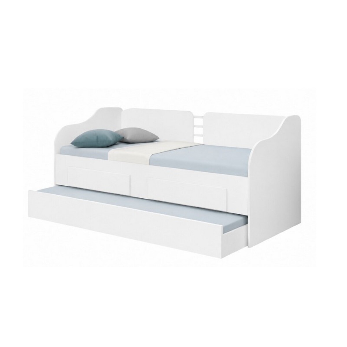 CAMA MARINERA 2 CAJONES CON AUXILIAR BLANCA 