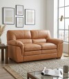 Sillon Livintus 2 Cuerpos Cuero Natural Miel