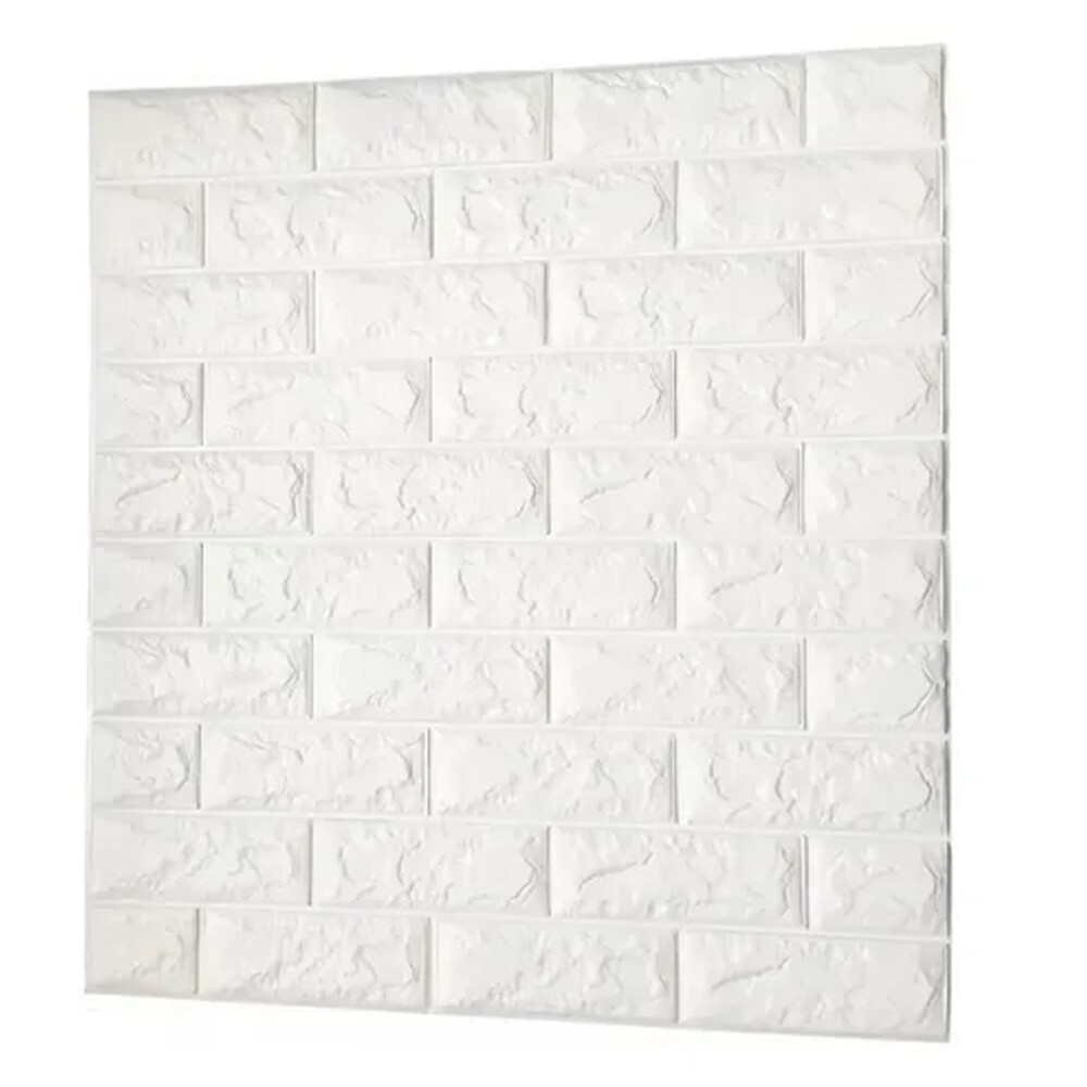 Placas Autoadhesivas Para Revestimiento De Pared Pack x10 70x77cm Blanco