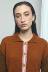 Cardigan con piping PREVENTA tostado
