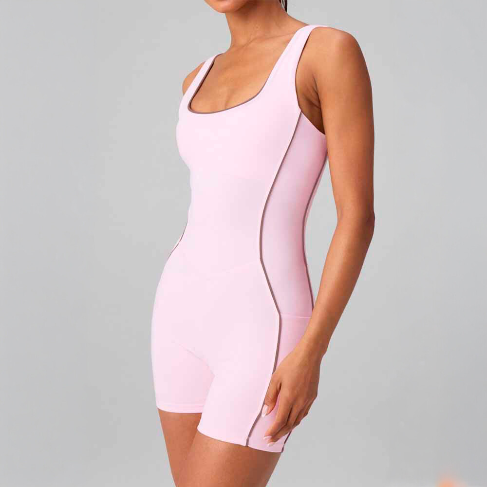 Enterizo On-The-Go Short 4 Mujer Soft Pink/mushroom Mauve