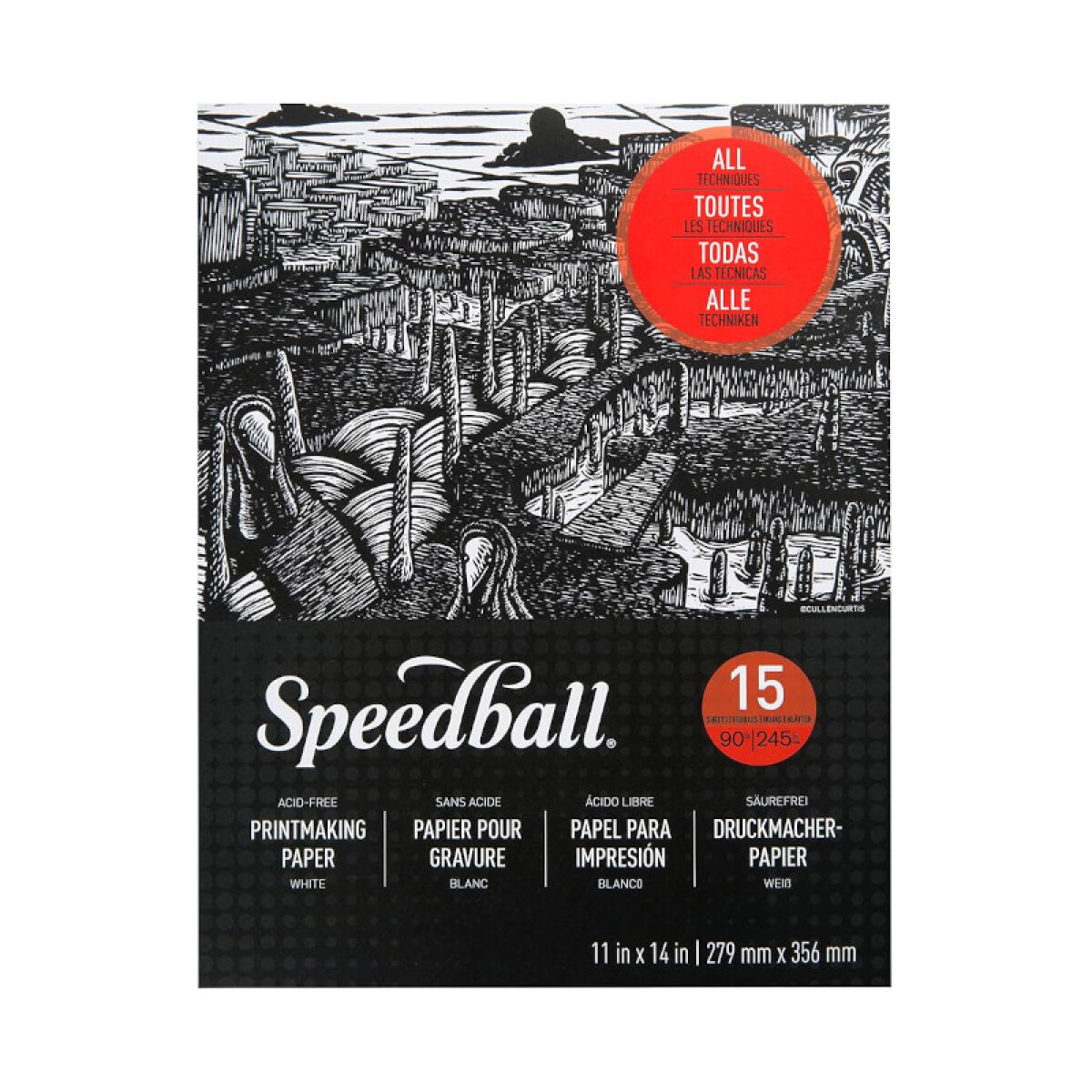 Block de papel para grabado 245g - SPEEDBALL - 27.9 x 35.6 cm 