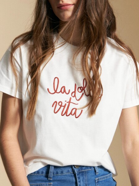 T-SHIRT ALLIE ALMENDRO BLANCO