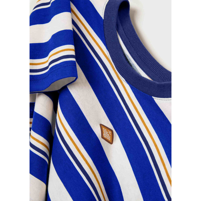 CAMISETA MM MASC AZUL CARIBE/CHUMBO/BLANCO